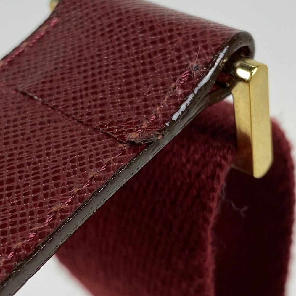 Burberry logo shoulder bag check Nova canvas beige Burgundy Red - Picture 4 of 5